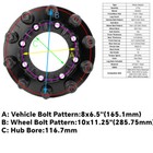 Front   Rear Gm 8x6 5  To Big Rig Semi 10x285 75 Mm Hub Centric Wheel Adapters