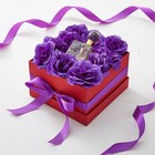 50 Pack Purple Roses Artificial Flowers Bulk  3 Inch Stemless Fake Silk For D   