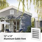 2 Pack 12  X Gable Vent For House Aluminum Attic With White