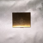 Gold Tone Square Compact With Rhinestone Top And Mirror