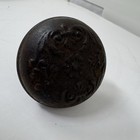Antique Cast Iron Ornate Victorian Doorknob Floral Relief Architectural Salvage
