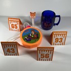 Whataburger Lot Texas Promo 4 Table Tents Blue Glass Mug Canteen Pez Swag