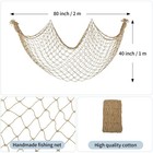 Decorative Fishing Net 2 Pack 80x40 Inch Caramel Nautical Beach Party Wall