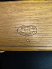 Singer Sewing Oak Wood Puzzle Box With Machine Attachments  Antique 1889 Pat 