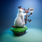 Large Looney Tunes - Sam And Ralph     3d Printed Figure   Hand-painted Or