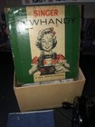 Vintage 1950s Singer Sew Handy Black Model 20 Child Sewing Machine Box Accessory