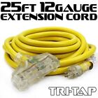 Stark Usa 25 Ft 12 3 Gauge Sjtw  Heavy Duty Outdoor Extension Power Cord 3 Prong