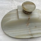 Antique English Hallmarked Sterling Silver   Onyx Ink Well - 8 5    X 5 5    X 3 25   