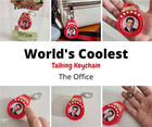X2 The Office Tv Television Show Talking Keychains Gifts Dunder-mifflin New
