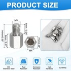 10pcs M5x6mm Male To M4x8mm Female Thread Stainless Steel Spacer Standoff Screw