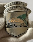 2 Vintage Bus Driver Hat Badge Blackwood Transportation Pin