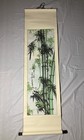 Vintage Chinese Large Green Bamboo Scroll Painting 57 5    X 20    Stamped