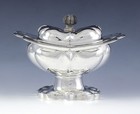 Antique 1848 Dutch Silver Covered Dish Sugar Pedestal Bowl 19th Century 