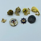 Vintage Lot Of 8 Christian Metal And Enamel Pins Baptist Ss Dove Jesus Saves Sb3