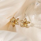 Fashion Women 925 Sterling Silver Earrings Elegant Rhinestone Flower Petals 1721