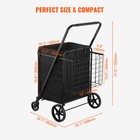 Folding Shopping Cart Rolling Grocery Cart With Double Baskets 330 Lbs