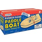  Rubber Band Paddle Boat Ship Wood Wooden Retro Water bath Tub pool Toy