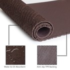 W 2 Ft Runner Rug Non Slip  Washable Indoor Rubber Back Carpet Brown Entryway