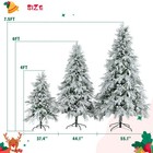 3-pc Snow Flocked Xmas Tree Set 4 6 7 5ft W  800 Leds 8 Modes Christmas Tree