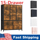 15 Drawers Dresser For Bedroom  Tall Vertical Storage Dresser   Chests Of Drawer