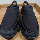 Crocs Men s Walu Luxe Black Canvas Slip-on Loafer Shoes 203473 Size 10 Euc