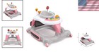 Adjustable 3-in-1 Activity Walker And Rocker With Interactive Features In Pink