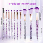 10 Pcs Crystal Glitter Makeup Brushes  Cute Makeup Brushes Face Cosmetics Blendi