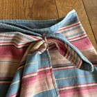 128 Vtg  Ralph Lauren Country Wood Serape Stripe Wrap Maxi Skirt Perfect Rare 8