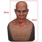 Imi Realistic Old Man Mask Silicone Face Masks Full Headwear Hood For Halloween