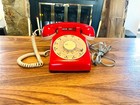 Vintage Western Electric Working Rotary Dial Phone  Red And Tan Telephone