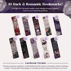 100pcs Bookmarks For Women  Black Romance Theme Paper Bookmarks Bulk 6  X 2  Cut