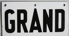 Vintage 1930s New York Subway Train Station Porcelain Sign Grand Avenue Qns Nyc