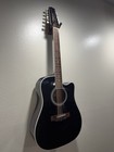 Takamine G-series 12-string Acoustic-electric Black Dreadnought Cutaway Ct4bii