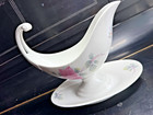 Antique Rorstrand Sweden Art Nouveau Porcelain Big Gravy Boat Rose Pattern