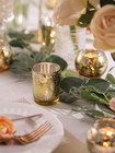 12 Pcs Gold Mercury Glass Votive Candle Holders Tea Light Wedding Table Decor