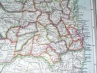1908 Antique Map Of Queensland Australia   Brisbane   Papua New Guinea