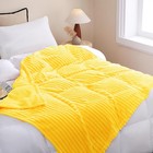 Bright Yellow Fleece Throw Blanket 50x60 Super Soft Cozy Plush Microfiber