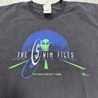Vintage The X Files Shirt Mens Xl 90s Parody Bootleg The Swim Files Alien Promo