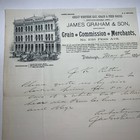 1891 Letterhead Graham Grain Feed Merchants Pittsburgh Pennsylvania Graphic