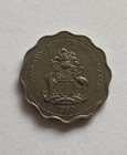 Bahamas 10 Cents 1980 Km 61 Bonefish  Flamingo Unique Shape Scalloped Edge Coin