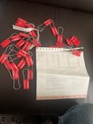 30 American West Airlines Red Security Plastic Padlock Seals And Form Lot Of 30