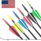 31 Inch Fiberglass Arrows 24 36 72x Target Practice Arrows Archery Recurve Bow 