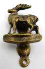 Vintage Solid Brass Stag Deer Elk Door Knocker  Made In England