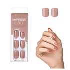 Kiss Impress No Glue Mani Press On Nails  Sandbox Pink Short Squoval Shape  30