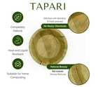 Tapari Composable   Disposable Leaf Plates   Bowls 6  Luau Sturdy And Leakproof
