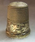  746 Floral Border Gold-filled Thimble - Simons Bros co  -   size 8 