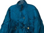 Vintage Lavon Petites Track Jacket Womens Pm Teal Green Satiny Windbreaker 1993