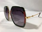 Authentic New Gucci Gg106s Aviator Sunglasses In Green red Grey Lenses