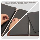 Vintage Leather Photo Album Scrapbook     Refillable Black Pages