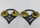 Pair Of Army Staff Sergeant E6 Black Subdued Metal Rank Insignia Chevron Pins